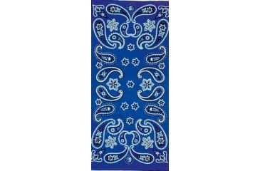 Image of Buff Cashmere Headwear, Paisley Blue 501186