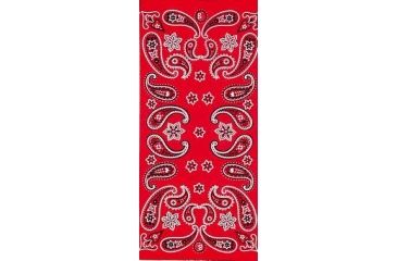Image of Buff Cashmere Headwear, Paisley Red 501187