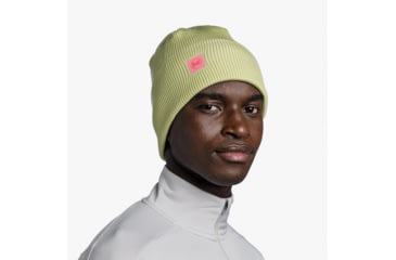 Image of Buff CrossKnit Beanie, Solid Sheen Yellow, 132891.109.10.00
