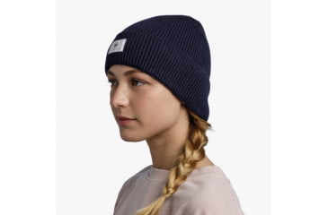 Image of Buff Knitted Beanie, Drisk Night Blue, 132330.779.10.00