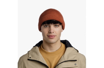 Image of Buff Knitted Beanie, Ervin Cinnamon, 132323.330.10.00