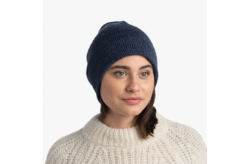 Image of Buff Knitted Beanie, Jarn Denim, 129618.788.10.00