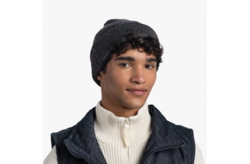 Image of Buff Knitted Beanie, Jarn Graphite, 129618.901.10.00