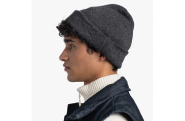 Image of Buff Knitted Beanie, Jarn Graphite, 129618.901.10.00