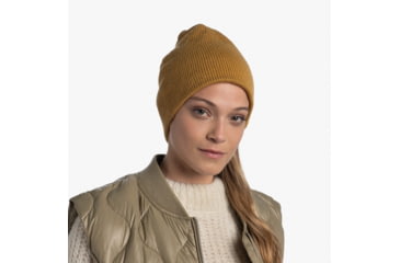 Image of Buff Knitted Beanie, Jarn Ocher, 129618.105.10.00