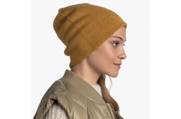 Image of Buff Knitted Beanie, Jarn Ocher, 129618.105.10.00