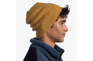 Image of Buff Knitted Beanie, Jarn Ocher, 129618.105.10.00