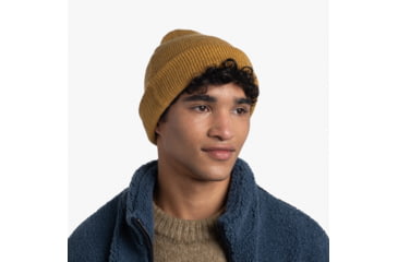 Image of Buff Knitted Beanie, Jarn Ocher, 129618.105.10.00