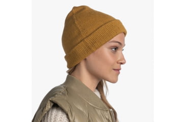 Image of Buff Knitted Beanie, Jarn Ocher, 129618.105.10.00