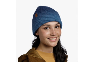 Image of Buff Knitted Beanie, Marin Denim, 132324.788.10.00