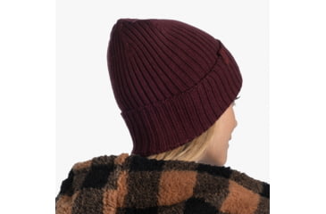Image of Buff Knitted Beanie, Norval Maroon, 124242.632.10.00