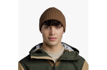 Image of Buff Knitted Beanie, Rutger Brindle, 129694.315.10.00