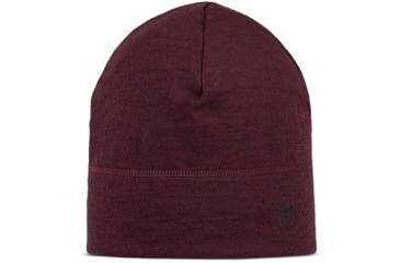 Image of Buff Merino Lightweight Beanie Solid Hat -Unisex, Garnet, 113013.653.10.00