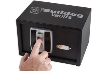 Image of Bulldog Cases &amp; Vaults 7.25 in. x 11 in. x 8 in. Digital Pistol Vault with Biometric-Fingerprint Lock BD2000