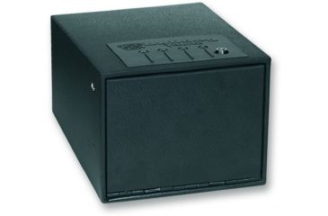 Image of Bulldog Cases &amp; Vaults Deluxe Pistol Vault w/ Digital Lock, Shelf, Light, Power Supply, Cable - Black BD2500
