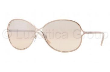 Image of Burberry BE3066 Sunglasses 11293D-6013 - Rose Gold Frame, Gradient Silver Mirror Beige Lenses