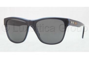 Image of Burberry BE4131 Sunglasses 335087-5617 - Top Blue Frame, Gray Lenses