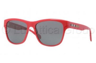 Image of Burberry BE4131 Sunglasses 336487-5617 - Red Frame, Smoke Gradient Lenses