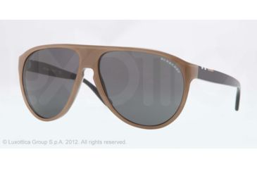Image of Burberry BE4142 Sunglasses 339587-59 - Top Transp/brown Frame, Gray Lenses
