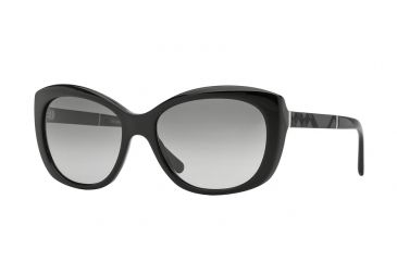 Image of Burberry BE4164 Sunglasses 300111-55 - Black Frame, Gray Gradient Lenses