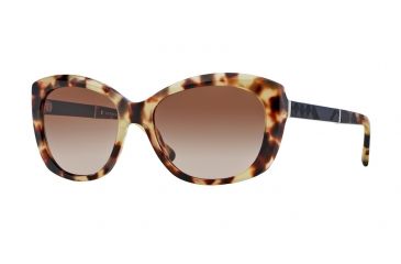 Image of Burberry BE4164 Sunglasses 327813-55 - Light Havana Frame, Brown Gradient Lenses