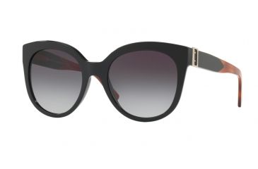 Image of Burberry BE4243 Sunglasses 36378G-55 - Black Frame, Grey Gradient Lenses