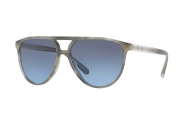 Image of Burberry BE4254F Sunglasses 36588F-58 - Striped Grey Frame, Blue Gradient Lenses