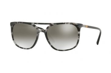 Image of Burberry BE4257F Sunglasses 35336I-59 - Grey Havana Frame, Gradient Grey Mirror Silver Lenses