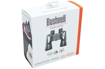 Image of Bushnell 12X50 Spectator Sport Porro Permafocus Binoculars, Black/Silver, BS11250