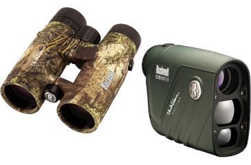 Image of Bushnell Chuck Adams 10x42 MAX-1 ExcursionEX Roof Prism Binoculars and 4x20 Chuck Adams BowHunter Laser Range Finder Kit