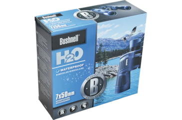 Image of Bushnell H2O 7x50mm Porro WP/FP Binocular, Twist Up Eyecups, Box 6L, Dark Blue, 157050R