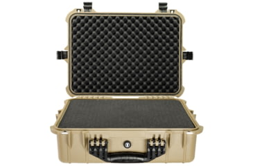 Image of Bushnell Medium 20in Waterproof Gear/Gun Hard Case w/ Foam, Tan, Large, BN00002-TAN