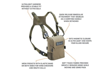 Image of Bushnell Vault Modular Optics Protection System Binocular Pack, Green, BABINPCT