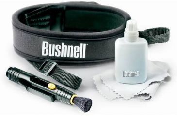 Image of Bushnell Optics Accessories Kit: Neck Strap, Lens Cleaning Pen, Cloth &amp; Solution