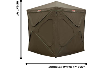 Image of Cage Permanent Hub Blinds Cage R30 Permanent Hub Blind, Olive Tan, 76 x 66 x 66, CBR30T