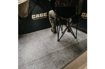 Image of Cage Permanent Hub Blinds Floormat, 66in x 66in Footprint, Durable PVC Coated TearTuff, Closed-Cell Foam Backing, Use With Chairs, Dampen Sound, Offers Warmth, Gray, CRD30F