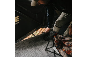 Image of Cage Permanent Hub Blinds Floormat, 66in x 66in Footprint, Durable PVC Coated TearTuff, Closed-Cell Foam Backing, Use With Chairs, Dampen Sound, Offers Warmth, Gray, CRD30F