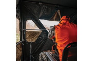 Image of Cage Permanent Hub Blinds Permanent Hub Blinds, Shooting Rail Kit, For Use With R30 Permanent Hub Blind, Attaches Quickly and Easily, 3 pack, Black, CBA702