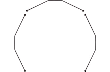 Image of Cage Permanent Hub Blinds Permanent Hub Blinds, Shooting Rail Kit, For Use With R30 Permanent Hub Blind, Attaches Quickly and Easily, 3 pack, Black, CBA702