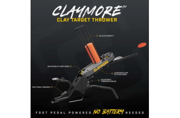 Image of Caldwell Claymore Clay Target Thrower, Yellow, 1122187