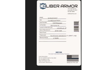 Image of Caliber Armor Covert Wraparound Vest Only, Black, Large/2XL, 19-CALX-C4-CARRIER-BK 