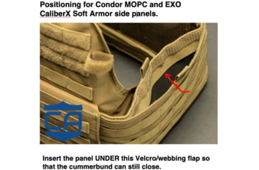Image of Caliber Armor CaliberX Soft Armor Side Panels, 5.75in x 11.5in, fits MOPC/EXO Small/Medium, Black, 19-CALX-5.75x11.5-SP