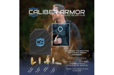 Image of Caliber Armor CaliberX Specter IIIA Low Profile Package, Black, Medium, 19-CALX-SPECTER-BK
