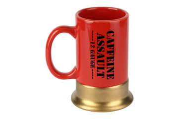Image of Caliber Gourmet Caffeine Assault Mug 12 Gauge, Red and Gold