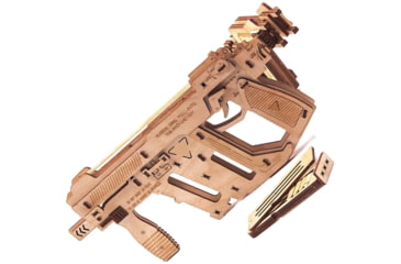 Image of Caliber Gourmet 188-Piece 3D Rubber Band Gun Puzzle, Machine Gun Replica, Plywood, CBG-P2L-02MG