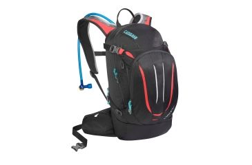 Image of CamelBak L.U.X.E. NV Hydration Pack-Charcoal/Fiery Coral