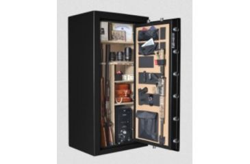 Image of Cannon Safe Safe 24 Gun, Hammertone Black/Chrome, 24 gun CA23-H1FDC-15