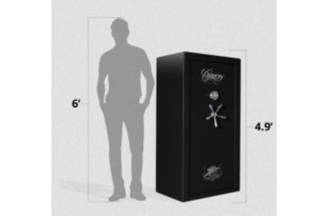 Image of Cannon Safe Safe 24 Gun, Hammertone Black/Chrome, 24 gun CA23-H1FDC-15