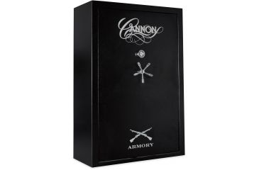 Image of Cannon Safe Armory A64 80 Gun Safe, 72x48x30in - Hammertone Black/Chrome A64-H1FDC-13