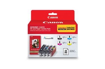 Image of Canon PGI-5/CLI-8 with Photo Paper, 50 Sheets 0628B027